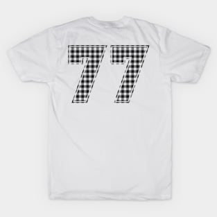 Plaid Number - 77 - Dark T-Shirt